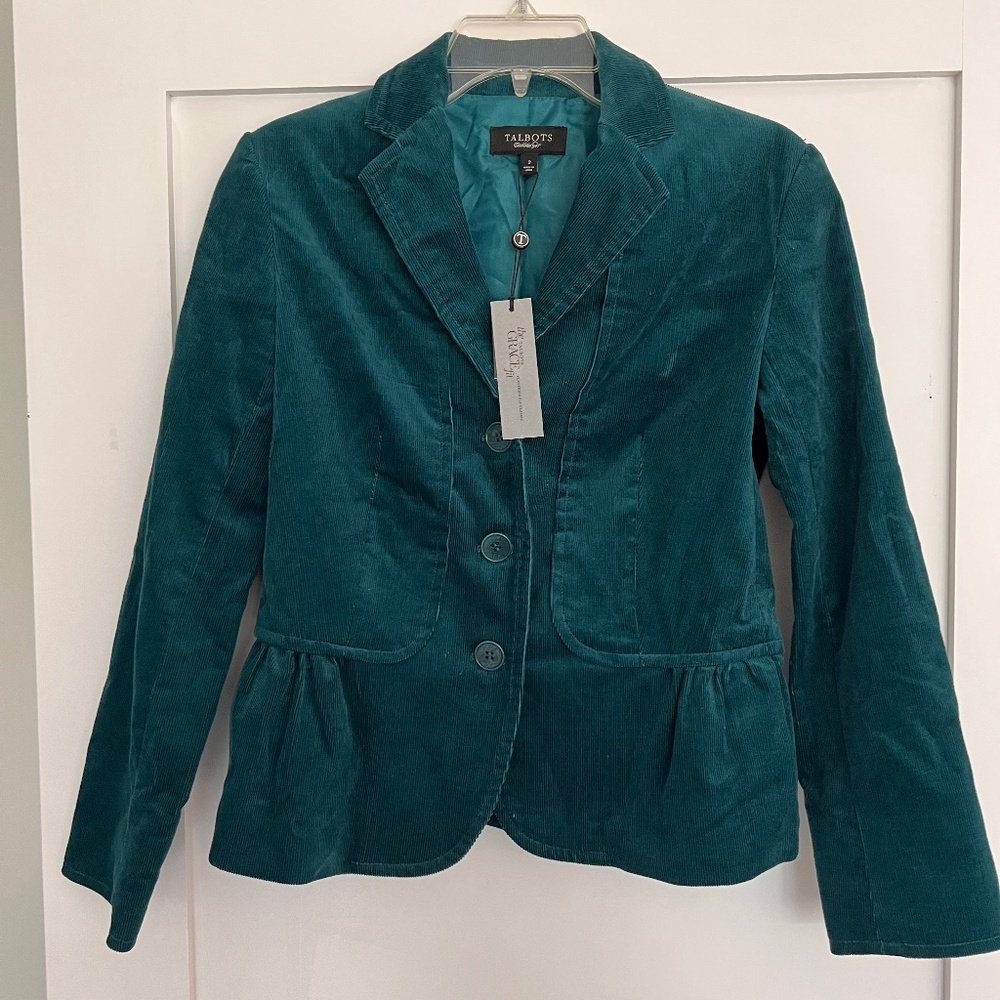 Talbots Dark Aqua Fitted Jacket